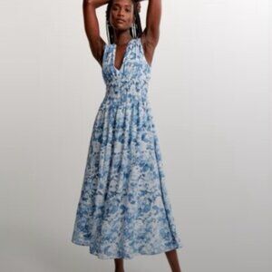 Abercrombie & Fitch Blue Plunge Sundress for Weddings